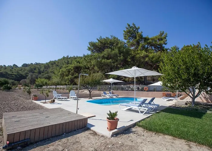 Villa The Olive Grove Private Pool With Sea & Sunset Views Theológos